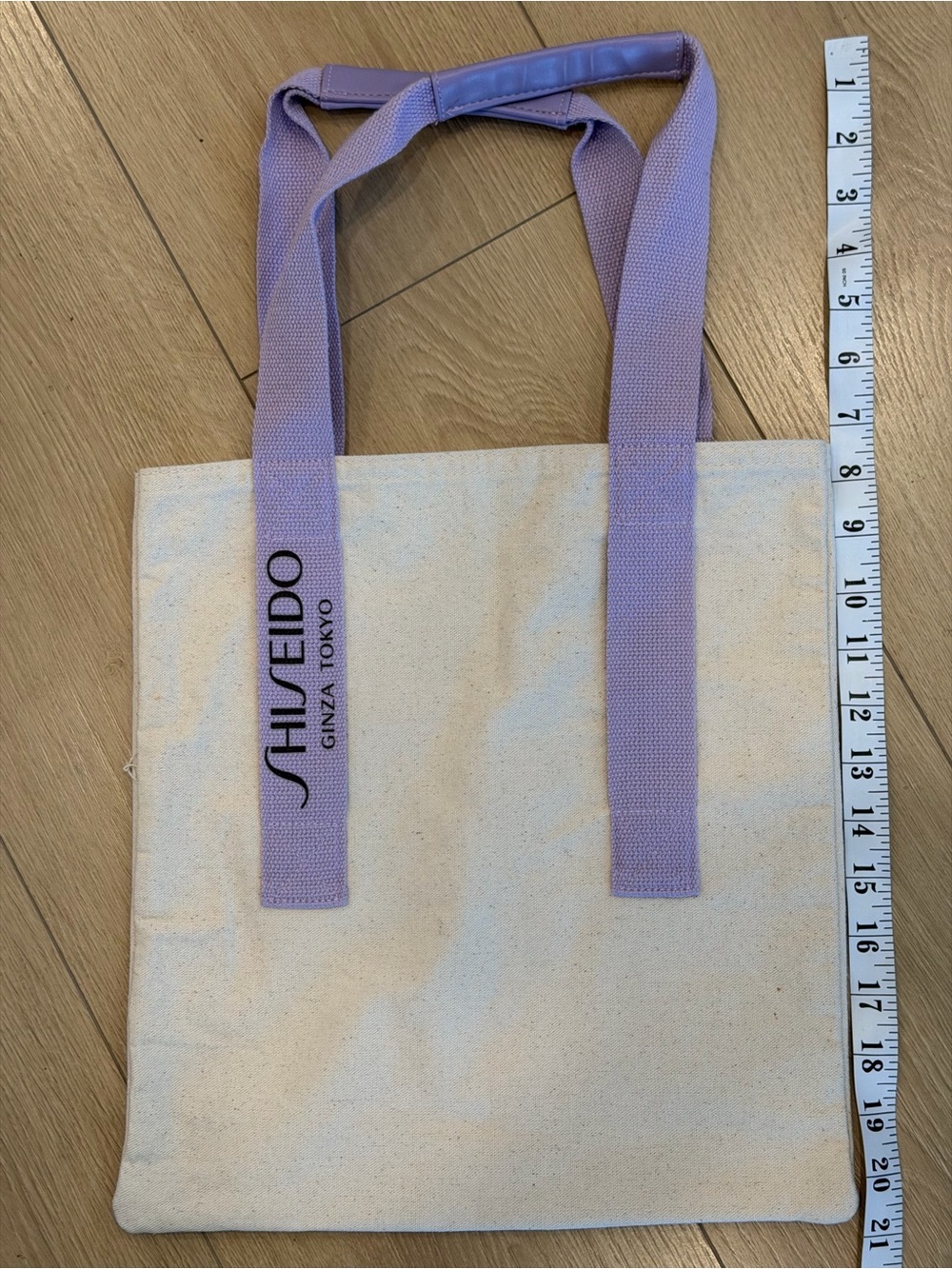 SHISEIDO Limited Edition Purple Pastel Canvas Shoulder Bag - Picture 3 of 4